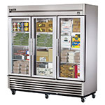 True Refrigeration TS-72FG 78.13" Three Section Reach-In Freezer, (3) Glass Door, 115/208-230v/1ph