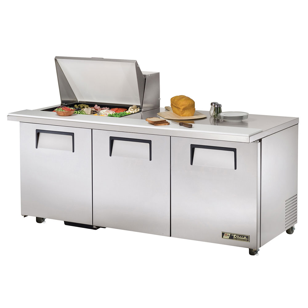 True TSSU-72-12M-BADA 72.38" Sandwich/Salad Prep Table w/ Refrigerated Base, 115v