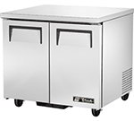 True Refrigeration TUC-36-LP 220 Front Breathing Undercounter Refrigerator w/ 4-Shelves & 2-Doors, 115V