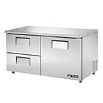 True TUC-60D-2-ADA 15.5-cu ft Undercounter Refrigerator w/ (2) Sections, (1) Door & (2) Drawers, 115v