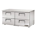 True TUC-60D-4-LP 15.5-cu ft Undercounter Refrigerator w/ (2) Sections & (4) Drawers, 115v