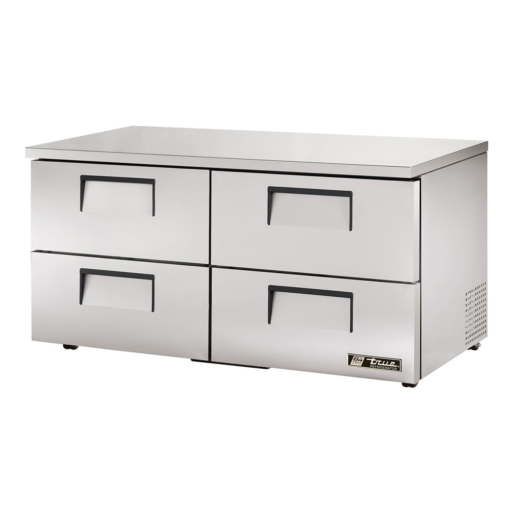 True TUC-60D-4-LP 15.5-cu ft Undercounter Refrigerator w/ (2) Sections & (4) Drawers, 115v