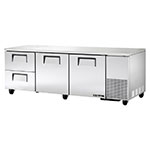 True TUC-93D-2 30.9-cu ft Undercounter Refrigerator w/ (3) Sections, (2) Doors & (2) Drawers, 115v