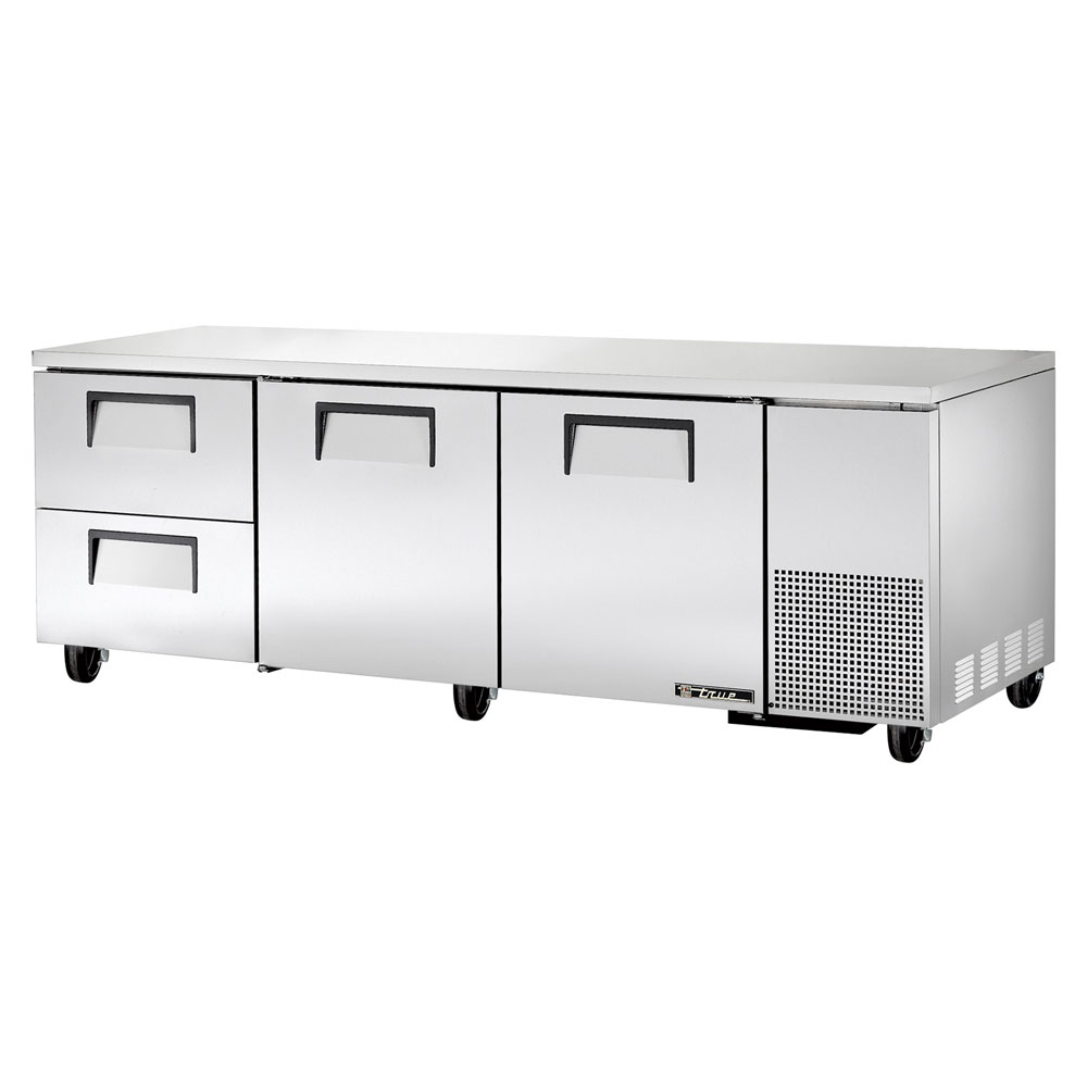 True TUC-93D-2 30.9-cu ft Undercounter Refrigerator w/ (3) Sections, (2) Doors & (2) Drawers, 115v