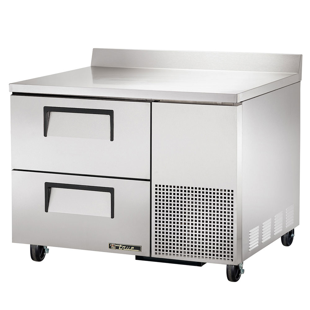 True TWT-44D-2 44.5" Work Top Refrigerator w/ (1) Section & (2) Drawers, 115v