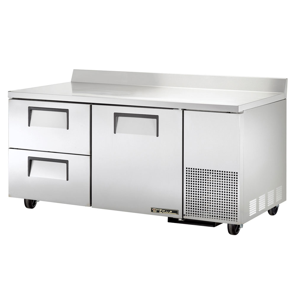 True TWT-67D-2 67.25" Work Top Refrigerator w/ (2) Sections & (2) Drawers, 115v