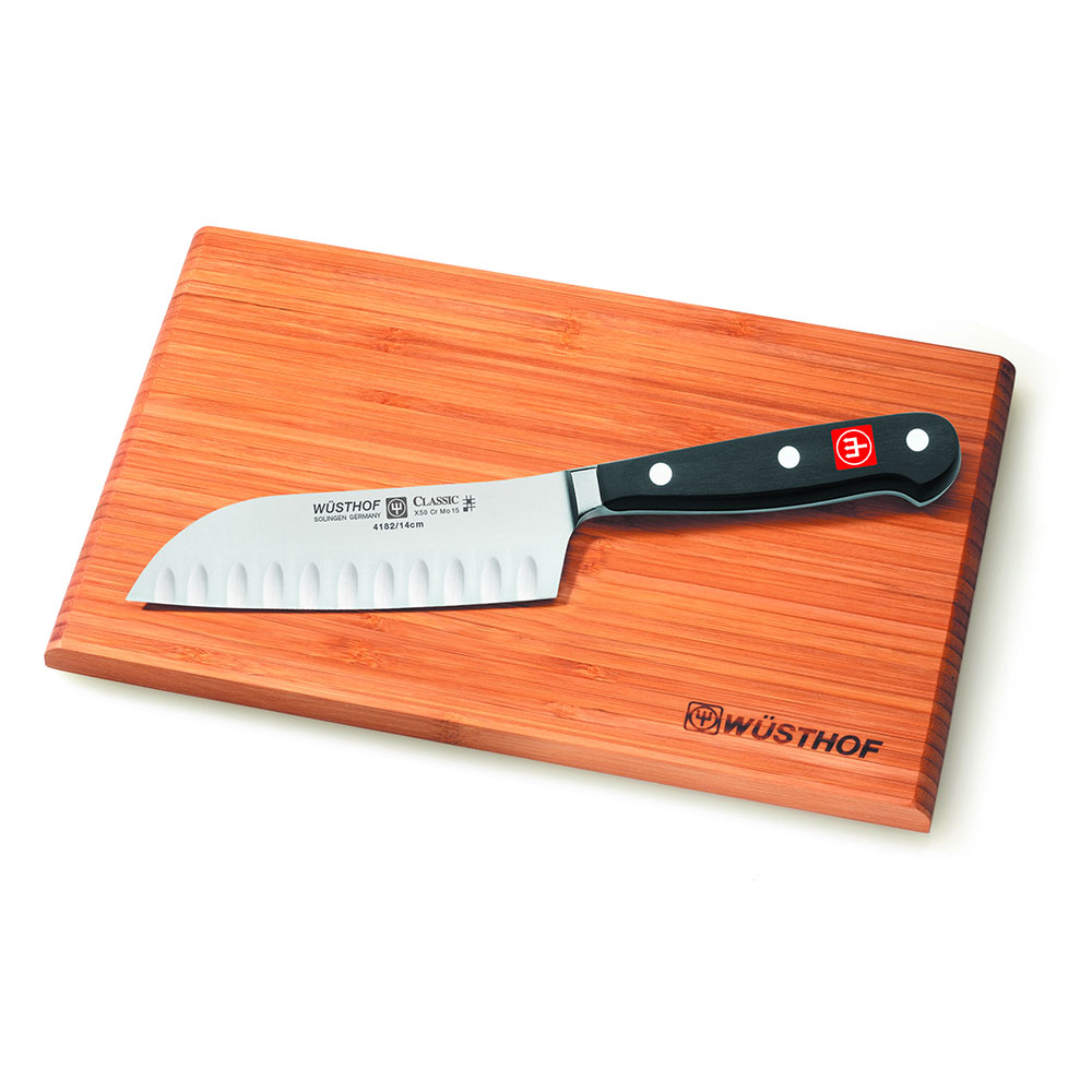 Wusthof 2751 5" Santoku w/ 12.25x8" Cutting Board