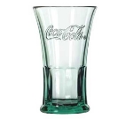 Libbey Glass 5703CC Georgia Green Coca-Cola Genuine Glass, Footed, Flare, 16-oz