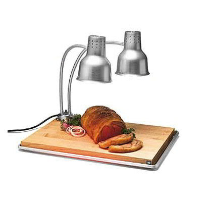 Carlisle Flexiglow Heat Lamp w/ Dual 24 in Arms, 2 Bulb, Drip Pan, Cutting Board