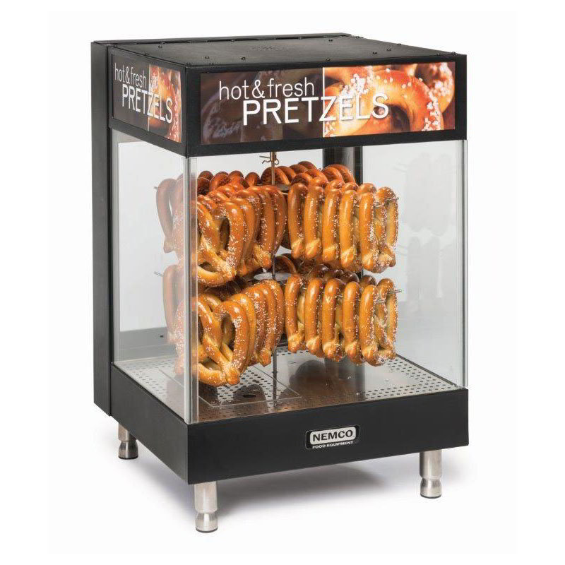 Nemco Countertop Pretzel Merchandiser   2 Tier, Revolving, Adjustable Temp 120v