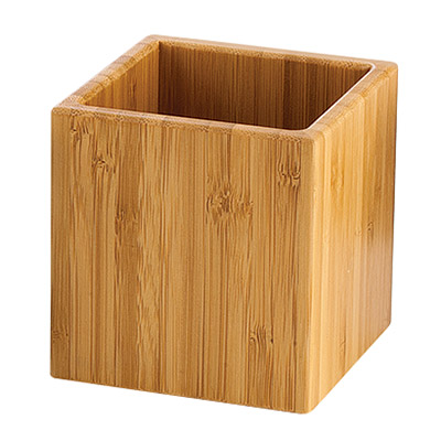 Cal Mil 4 Square Jar, Bamboo