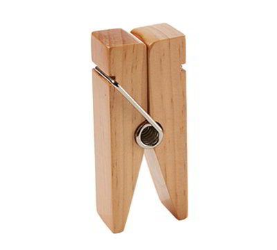 American Metalcraft Wood Clothespin Menu Holder   Natural