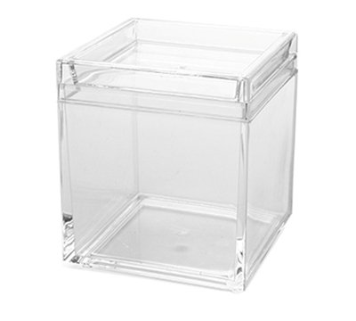 American Metalcraft 26 oz Square Storage Box   Clear Acrylic