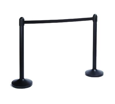 American Metalcraft 40 Barrier Post/Base System   Black