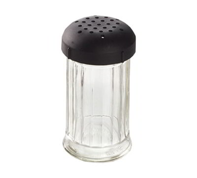 American Metalcraft 12 oz SAN Shaker   Perforated Black Lid