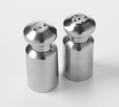 American Metalcraft 1/2 oz Mini Salt/Pepper Set   Satin Finish Stainless