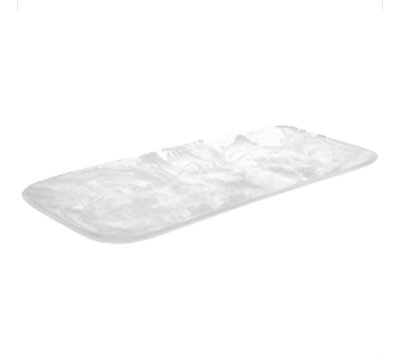 American Metalcraft Rectangular Translucence Tray   21 1/8x9 3/4 White Swirl Resin