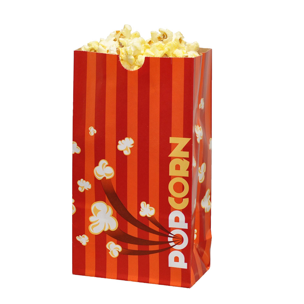 Gold Medal 2232 130-oz Green Disposable Popcorn Bags, Laminated, 500/Case