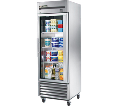 True 27 Reach In Refrigerator   1 Glass Door, All Stainless